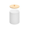 BOITE PLASTIQUE COUVERCLE BAMBOU BLANC
