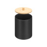 BLACK BAMBOO LID PLASTIC CANISTER