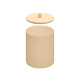 BEIGE BAMBOO LID PLASTIC CANISTER