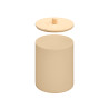 BOITE PLASTIQUE COUVERCLE BAMBOU BEIGE