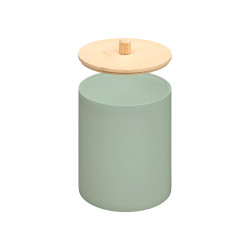 BARATTOLO PLASTICA COPERCHIO BAMBU MENTA