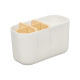 BAMBOO PLASTIC ORGANIZER 5 HOLES WHITE