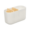 ORGANISATEUR PLASTIQUE BAMBOU 5 TROUS BLANC