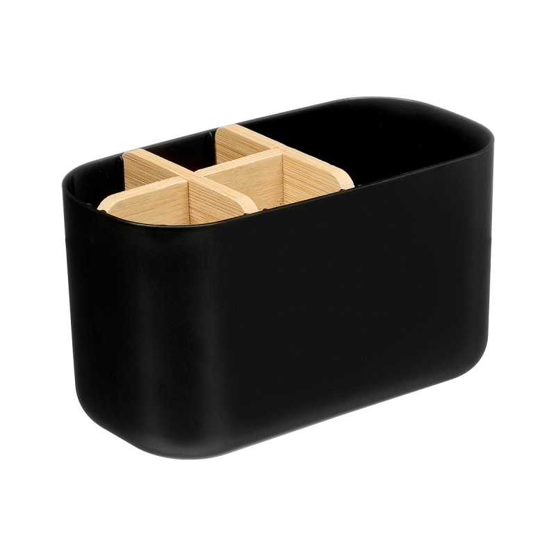 ORGANIZER PLASTICA BAMBU 5 FORI NERO