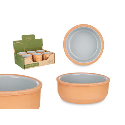 CASSEROLE TERRE CUITE ROND 12CM GRIS