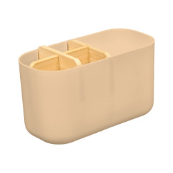 ORGANISATEUR PLASTIQUE BAMBOU 5 TROUS BEIGE