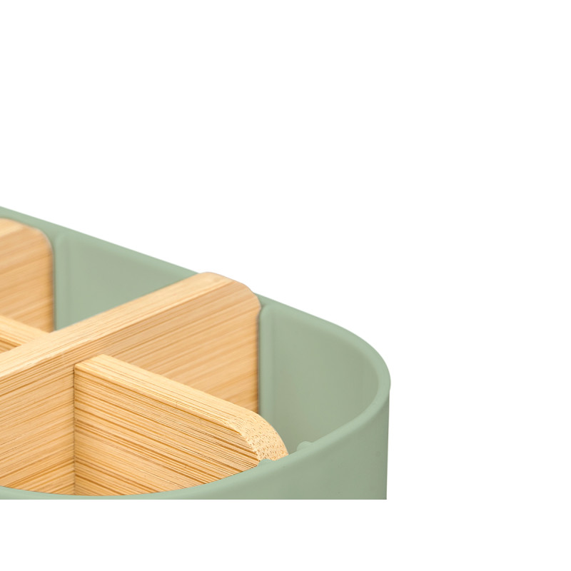 ORGANISATEUR PLASTIQUE BAMBOU 5 TROUS VERT