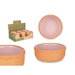 CASSEROLE TERRE CUITE ROND 12CM ROSE