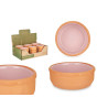 EARTHENWARE ROUND CASSEROLE 12CM PINK