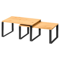 SET OF 2 BAMBOO SHELVES LEGS 40X19CM