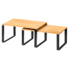SET OF 2 BAMBOO SHELVES LEGS 40X19CM