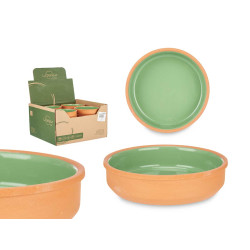 CASSEROLE TERRE CUITE ROND 16CM VERT
