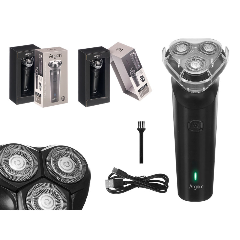 AFEITADORA 3 CABEZALES NEGRA 600MAH USB 