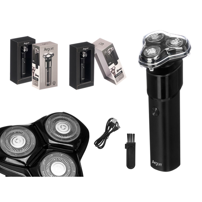 AFEITADORA 3 CABEZALES  FORMA NEGRA 500MAH USB