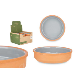 CASSEROLE TERRE CUITE ROND 16CM GRIS