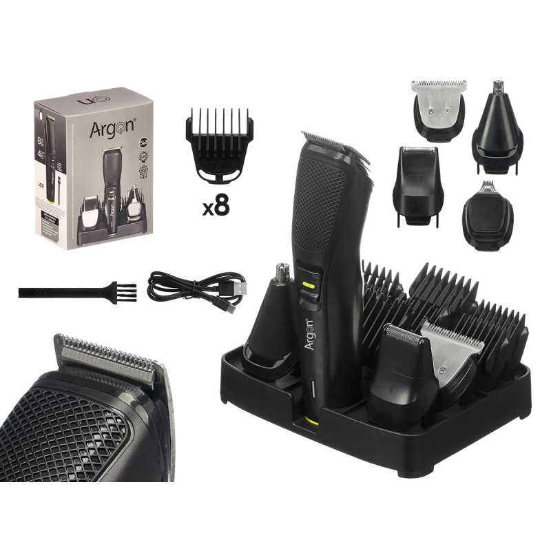 HAIR CLIPPER STAND SET 12 ACC 600MAH  USB TIPO C
