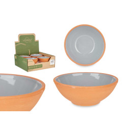 CIOTOLA TERRACOTTA ROTONDA 15CM GRIGIO