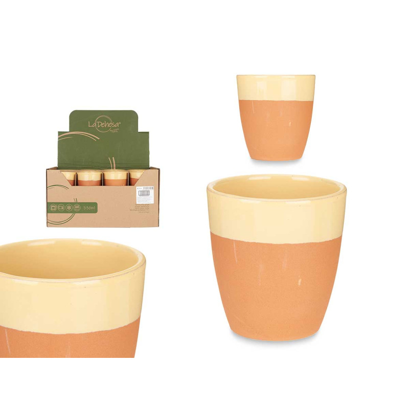BICCHIERE TERRACOTTA 330ML GIALLO