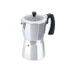 ALUMINUM COFFEE MAKER 9 CUPS TRANSPARENT LID