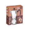 ALUMINUM COFFEE MAKER 9 CUPS TRANSPARENT LID