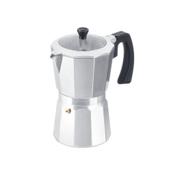 12-CUP ALUMINIUM COFFE MAKER WITH TRANSPARENT TIP