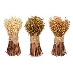 BOUQUET RAFFIA RIBBON SMALL BALLS 3 COLOURS ASSORT