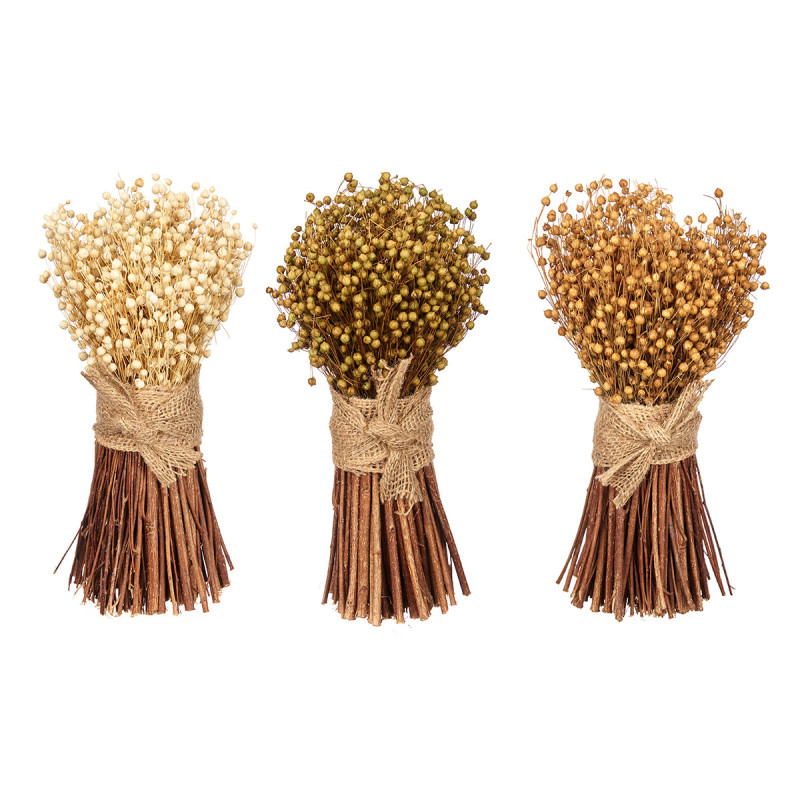 BOUQUET RAFFIA RIBBON SMALL BALLS 3 COLOURS ASSORT