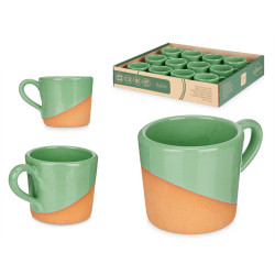 TAZZA CAFFE TERRACOTTA 80ML MANICO VERDE