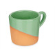 TAZZA CAFFE TERRACOTTA 80ML MANICO VERDE