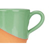 EARTHENWARE COFFEE CUP HANDLE 80ML GREEN