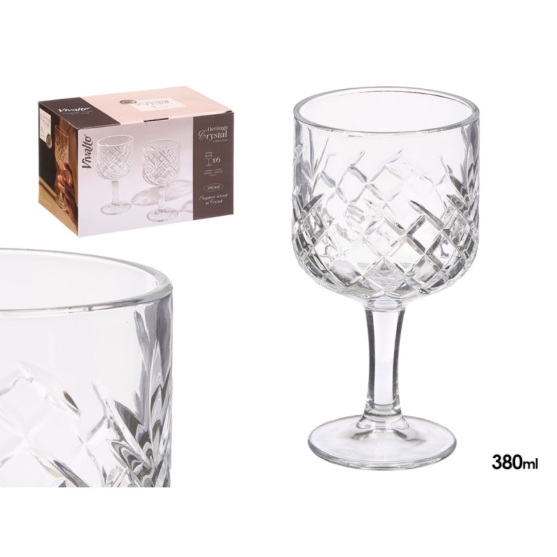 COPA TROQUELADA 380ML TRANSPARENTE