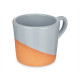 TAZZA CAFFE TERRACOTTA 80ML MANICO GRIGIO
