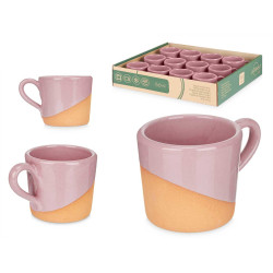 TAZZA CAFFE TERRACOTTA 80ML MANICO ROSA