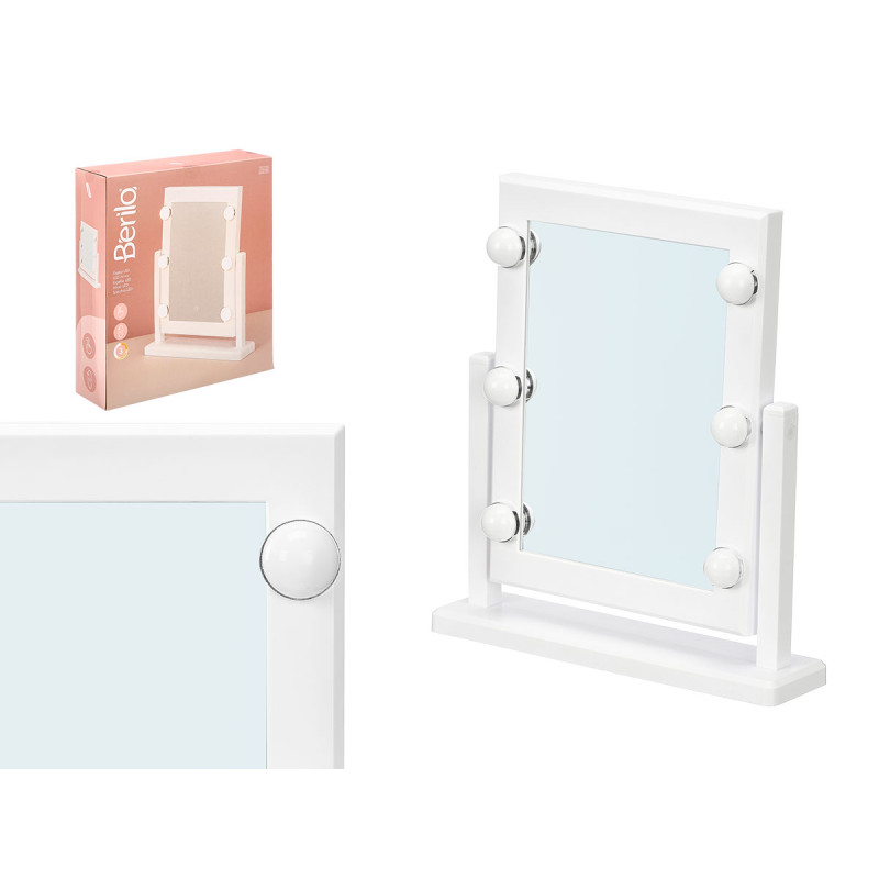 SPECCHIO VANITA BIANCO A 6 LED