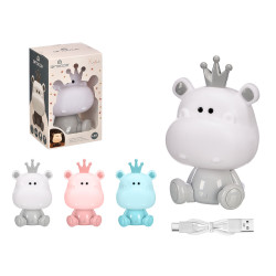 CHILDREN NIGHT LIGHT HYPOPOTAMO ASRT 3 COLOR