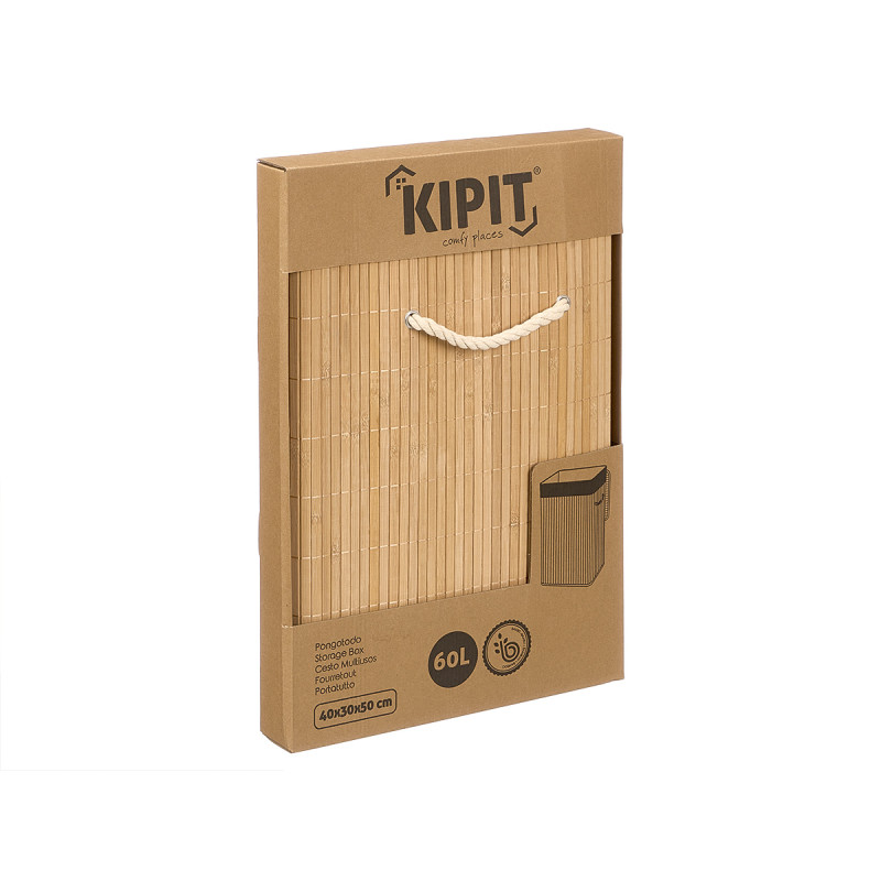 PONGOTODO BAMBU RECTANGULAR TELA NEGRA 60L