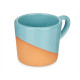TAZZA CAFFE TERRACOTTA 80ML MANICO TURCHESE