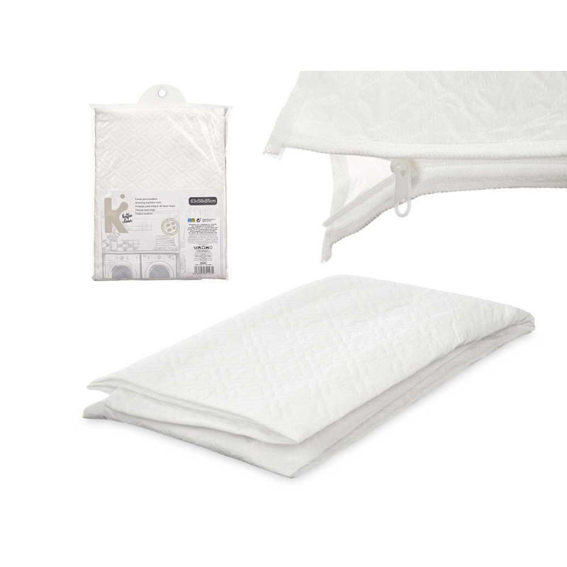 HOUSSE MACHINE LAVER REMBOURRÉE 63X58X85CM BLANC
