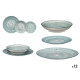 STOVIGLIE 12PZ RIGHE BLU
