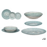 12PCS TABLEWARE STRIPED BLUE