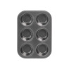 GREY RECTANGULAR 6CUP MUFFIN PAN