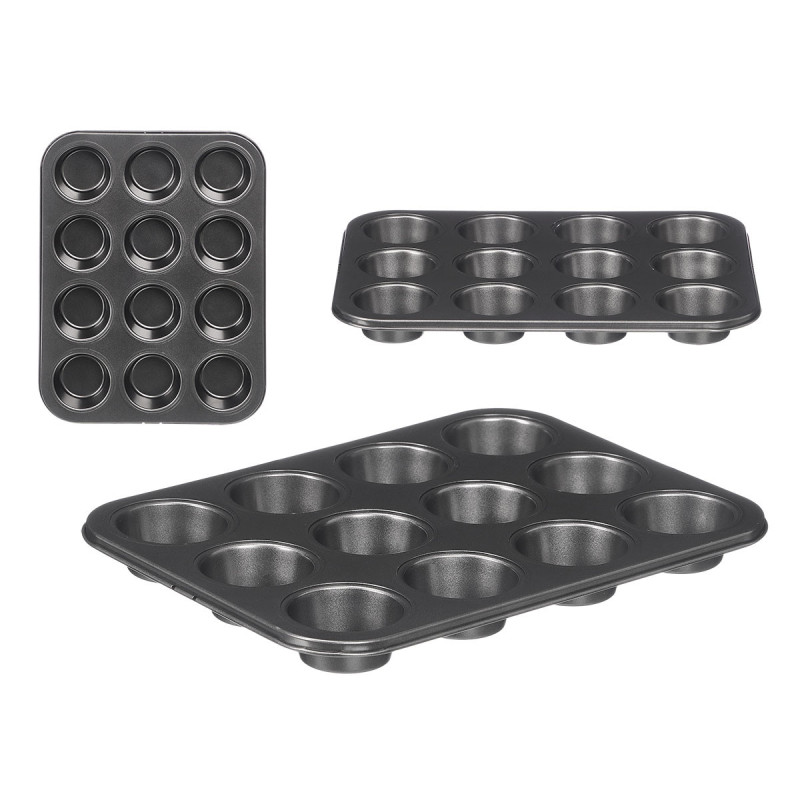 GREY RECTANGULAR 12CUP MUFFIN PAN
