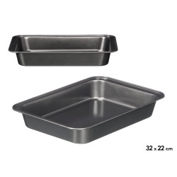 RECTANGULAR STEEL ROASTER PAN 32X22CM