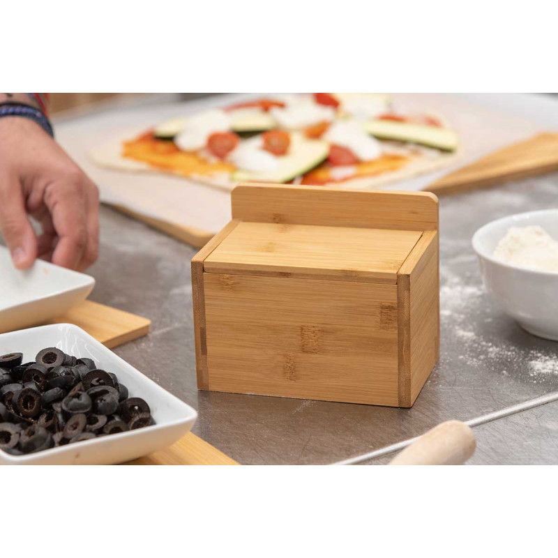 SALSIERA BAMBÙ CON COPERCHIO BAMBÙ 14CM