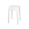 ROUND WHITE PLASTIC STOOL