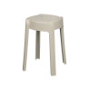 ROUND PLASTIC STOOL GRAY