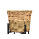 SET 2 WOVEN WICKER PLANT POT METAL LEGS