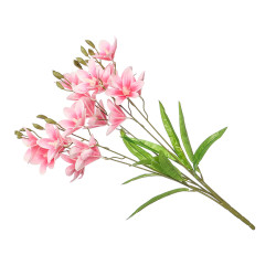 5 BRANCHES STEM 20 PINK FLOWERS 55CM