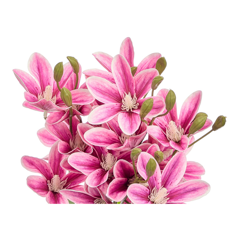 BRANCHE 5 TIGES 20 FLEURS 55CM LILAS