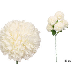 ASTA RAMO 5 POMPON 57CM BIANCO
